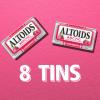 ALTOIDS Arctic Strawberry Breath Mints Hard Candy Bulk, 1.2 oz Tin (Pack of 8)(Strawberry)