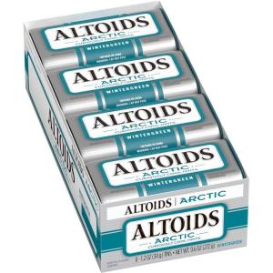 ALTOIDS Arctic Strawberry Breath Mints Hard Candy Bulk, 1.2 oz Tin (Pack of 8)(Wintergreen)